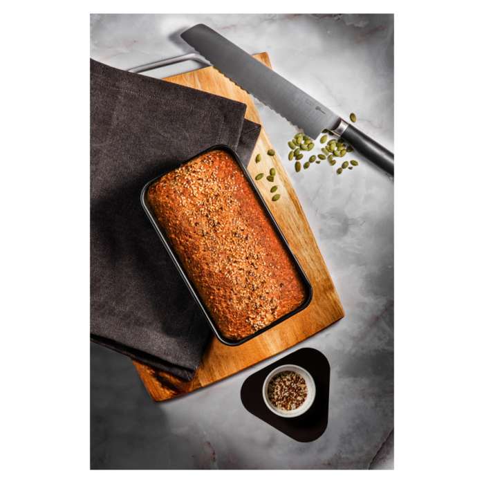 Форма для выпечки хлеба прямоугольная Profi Baking 24х14х6,8 см, сталь углеродистая, черная WO HOME WO1012