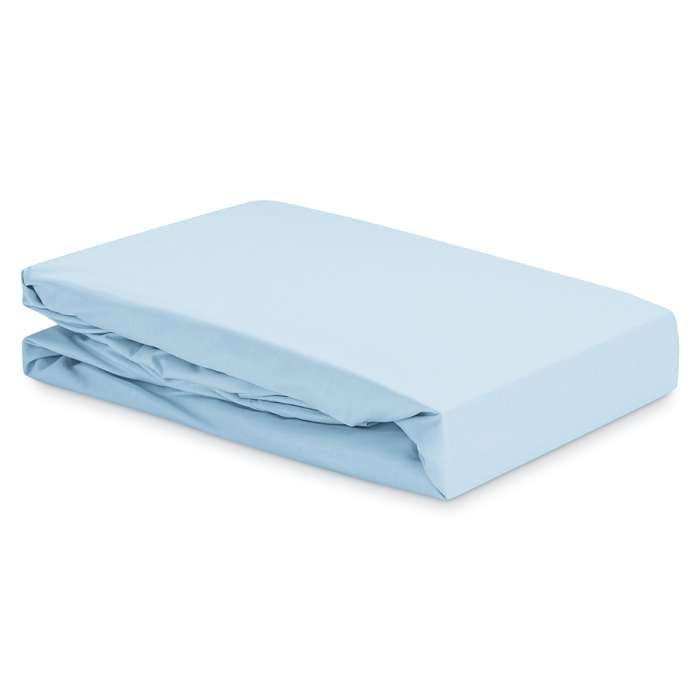 Простыня из перкаля голубого цвета из коллекции stripes, 240х270см Tkano TK26-SH0005
