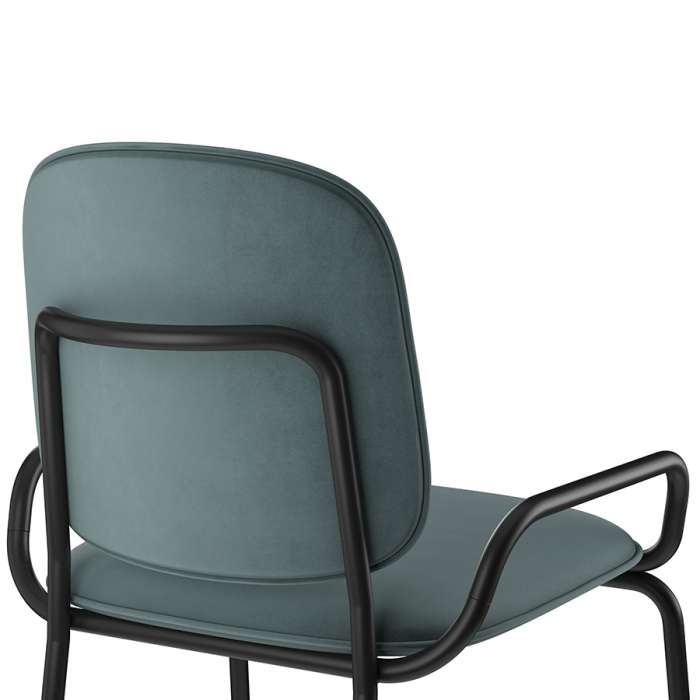 Стул барный ror, 2 frame, велюр, черный/зеленый LATITUDE RORBCH2FRBKVLRGRN