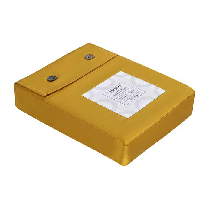 Комплект постельного белья из премиального сатина горчичного цвета из коллекции essential, 200х220 см Tkano TK24-DC0044