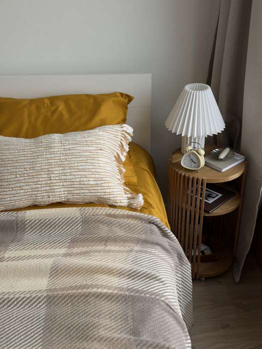 Комплект постельного белья из премиального сатина горчичного цвета из коллекции essential, 200х220 см Tkano TK24-DC0044