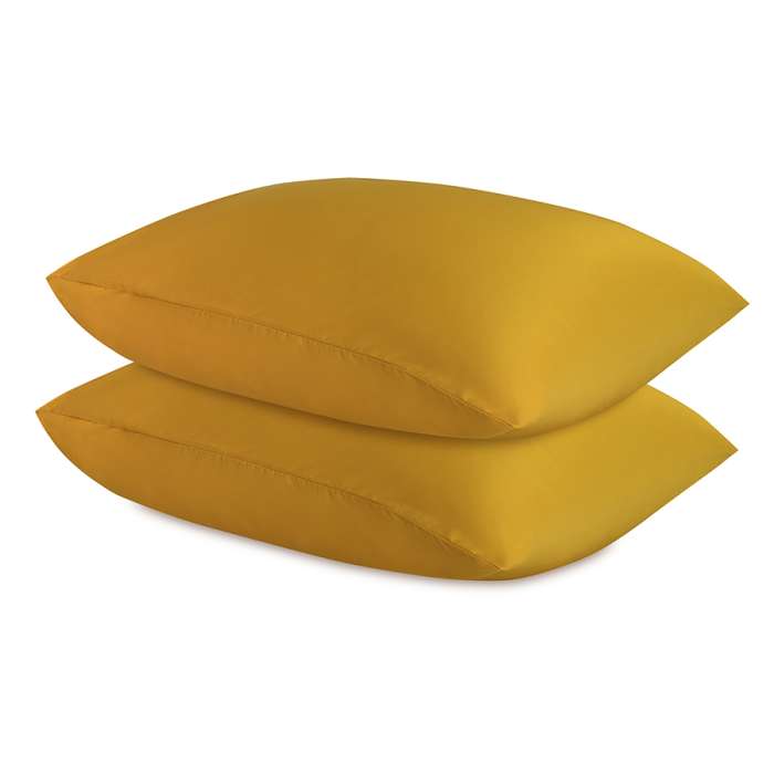 Комплект постельного белья из премиального сатина горчичного цвета из коллекции essential, 200х220 см Tkano TK24-DC0044