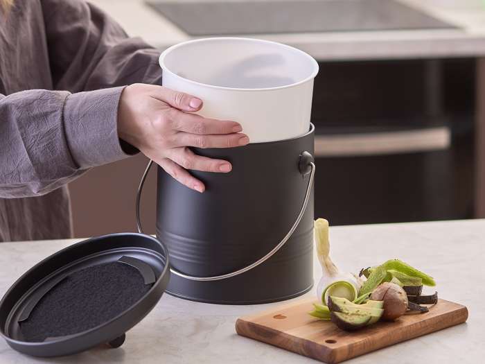 Контейнер для пищевых отходов с фильтром irmel, 3,5 л, графит Smart Solutions SS0000306