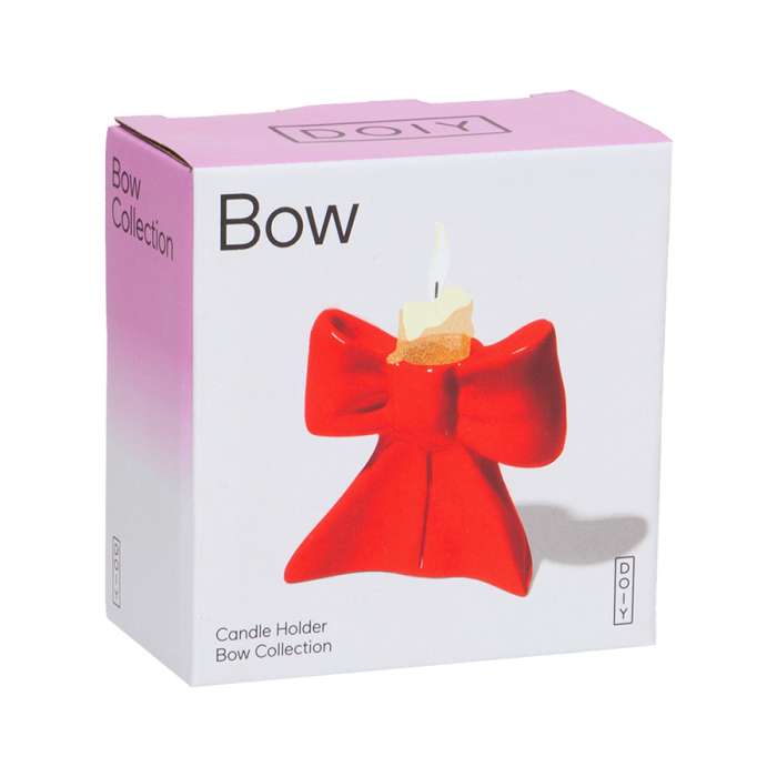 Подсвечник bow, 8 см, красный DOIY DYCAHBOWS
