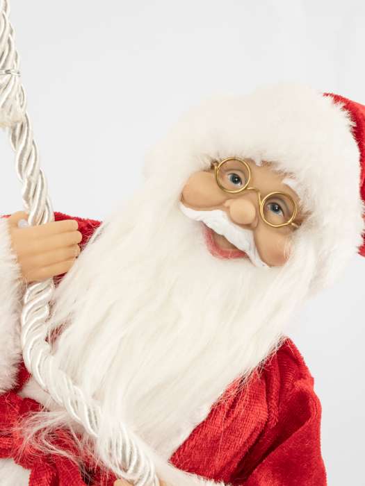 Изделие декоративное, 40 см, подвесное, полиэстер, Санта на канате, New year ANNA LAFARG ANLAF-FG53-2212RG
