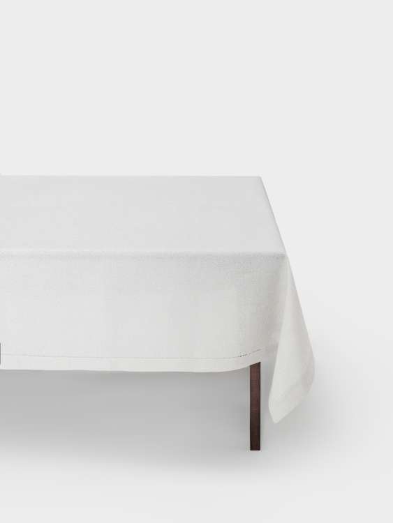 Скатерть, 160х160 см, полиэстер, серая, Cord ANNA LAFARG ANLAF-QFW25-4TCS