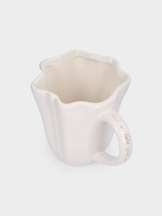Кружка, 400 мл, керамика, молочно-золотистая, Мятый эффект, Blossom ANNA LAFARG ANLAF-FDW-130525-12