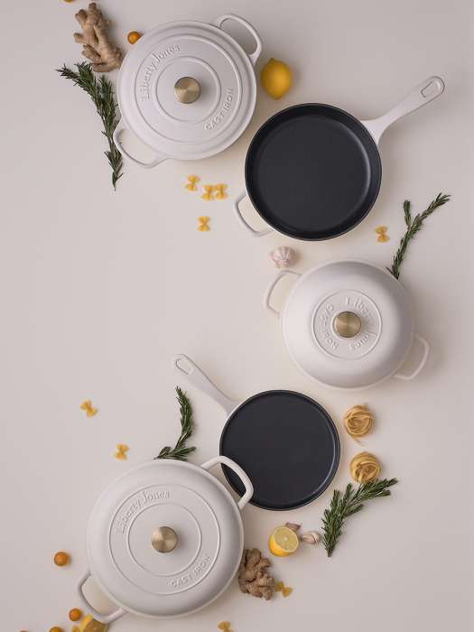 Кастрюля с крышкой из коллекции "Шеффилд", D26 см, молочная Liberty Jones LJ0000572