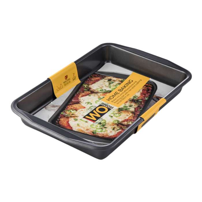 Форма для запекания прямоугольная Home Baking 44,1х27,8х5,7 см, сталь углеродистая, серая WO HOME WO1022