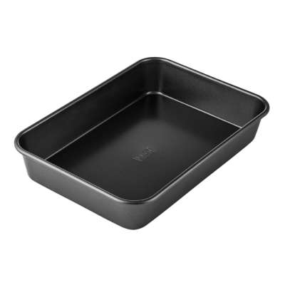 Форма для запекания прямоугольная Profi Baking 34,2х24х6 см, сталь углеродистая, черная WO HOME WO1013