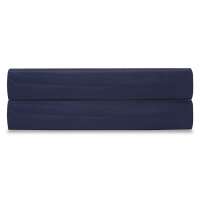 Простыня на резинке из сатина темно-синего цвета из коллекции essential, 200х200х30 см Tkano TK20-FS0027