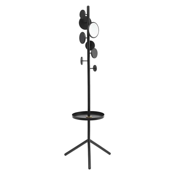 Вешалка напольная с полкой lingon, черная LATITUDE LT000022