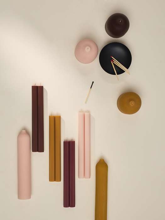 Свеча декоративная цвета карри из коллекции edge, 10,5см Tkano TK23-CND0004