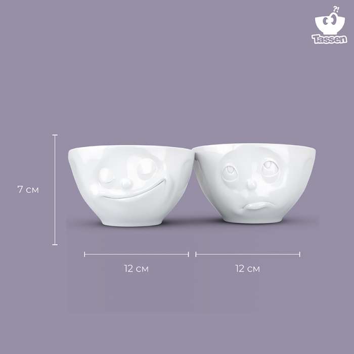 Набор из 2 чаш Tassen Happy & Oh please 200 мл белый T01.23.01