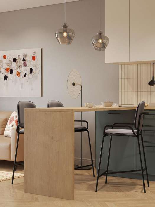 Стул полубарный ror, 2 frame, велюр, черный/серый LATITUDE RORBSCH2FRBKVLRGR