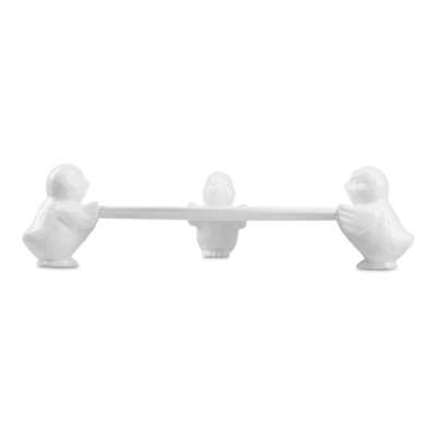 Блюдо для торта круглое Decor de table Цыплята 31 см, керамика, белое