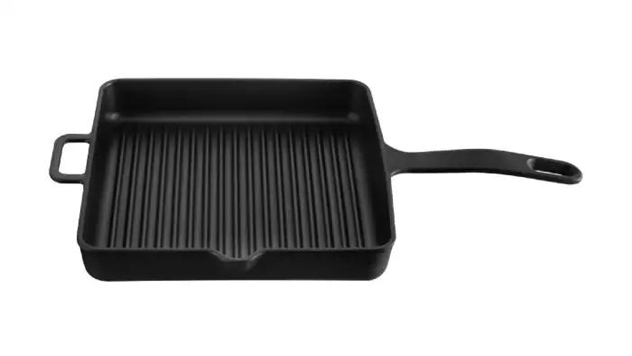 Сковорода-гриль квадратная Voeux Elegance 25х25 см, чугун, черная VOEUX VOX-8683642549179