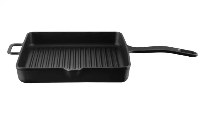 Сковорода-гриль квадратная Voeux Elegance 25х25 см, чугун, черная VOEUX VOX-8683642549179