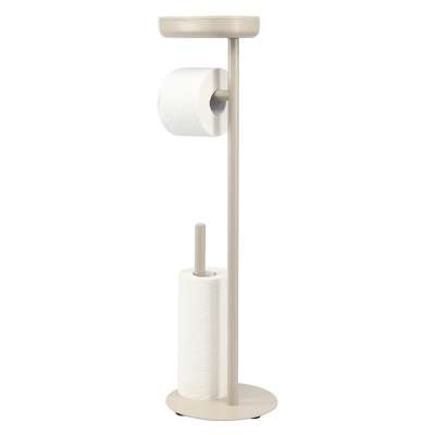 Держатель для туалетной бумаги с полочкой slim, светло-серый Bergenson Bjorn Bath BB0000946