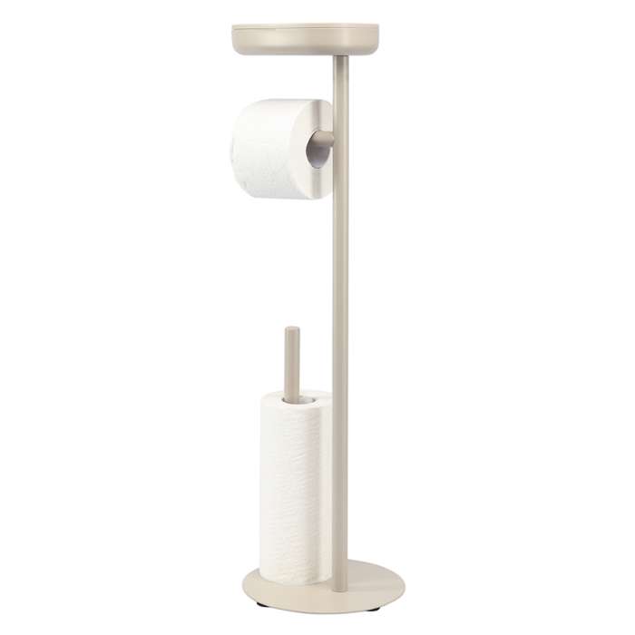 Держатель для туалетной бумаги с полочкой slim, светло-серый Bergenson Bjorn Bath BB0000946
