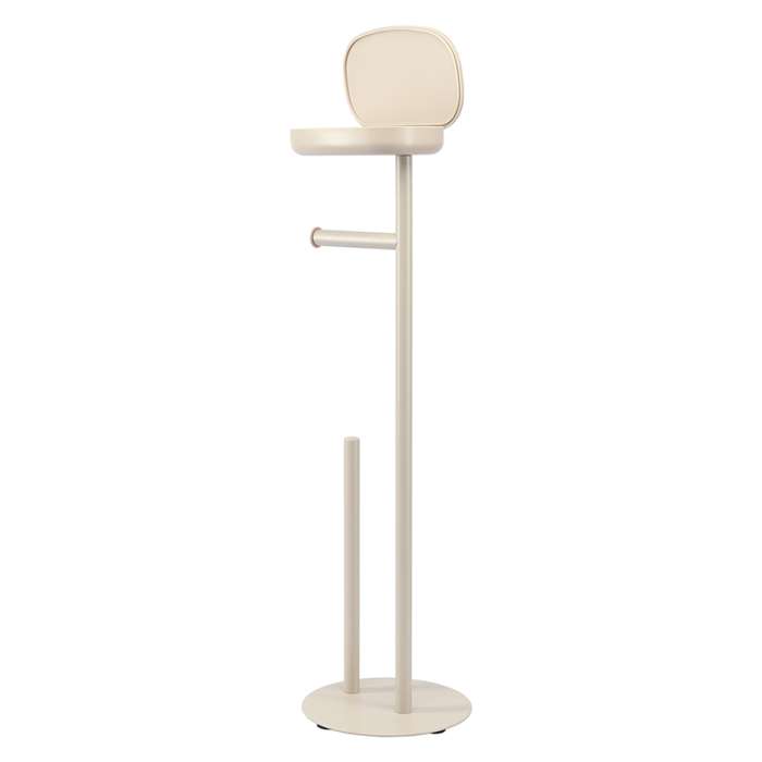 Держатель для туалетной бумаги с полочкой slim, светло-серый Bergenson Bjorn Bath BB0000946