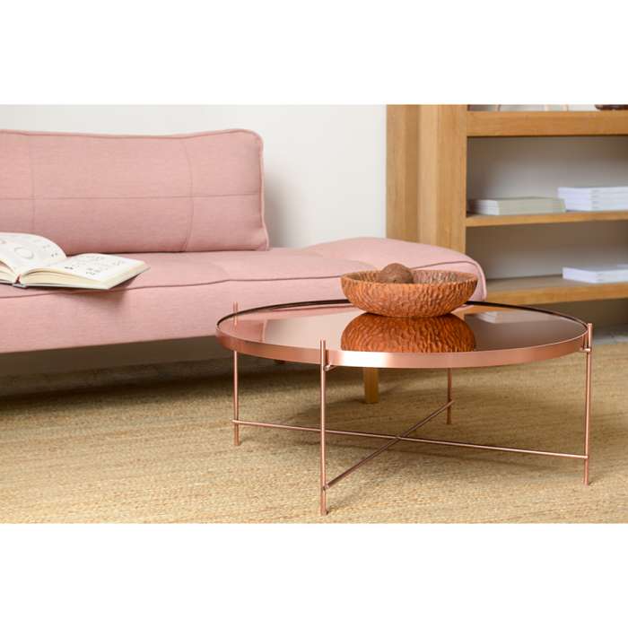 Стол Josen, Ø84,8 см, розовый/медный BERGENSON BJORN TAI-JS-TBL-MTMR-PNK-84