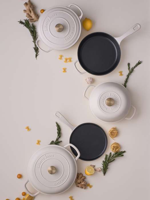 Сковорода блинная чугунная D24 см из коллекции "Шеффилд", молочная Liberty Jones LJ0000578