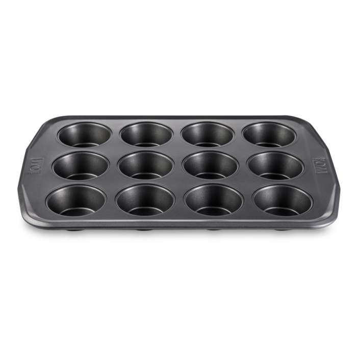 Форма для выпечки 12 кексов Home Baking 40,4х28,6х3,5 см, сталь углеродистая, серая WO HOME WO1023