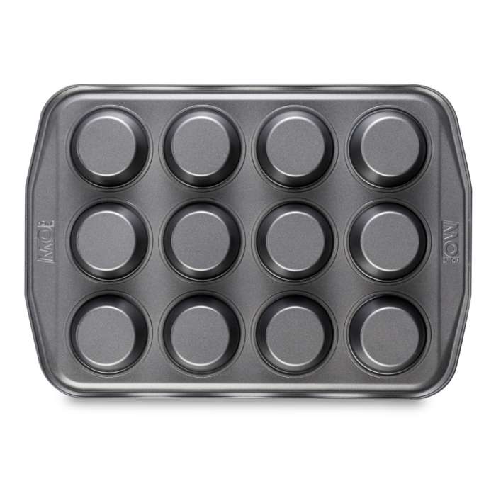 Форма для выпечки 12 кексов Home Baking 40,4х28,6х3,5 см, сталь углеродистая, серая WO HOME WO1023