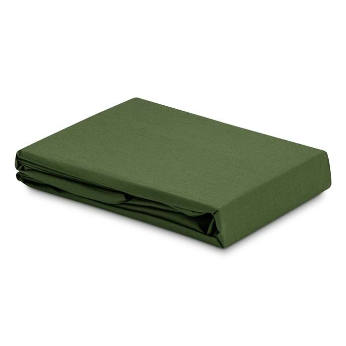 Простыня из перкаля травянисто-зеленого цвета цвета из коллекции stripes, 240х270см Tkano TK26-SH0008