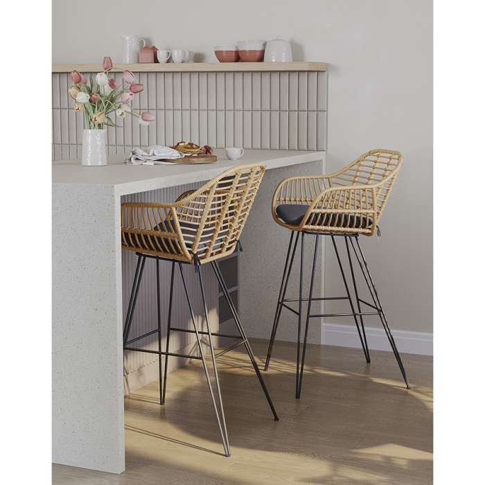 Стул барный vetle bent, ротанг Bergenson Bjorn BB0000476