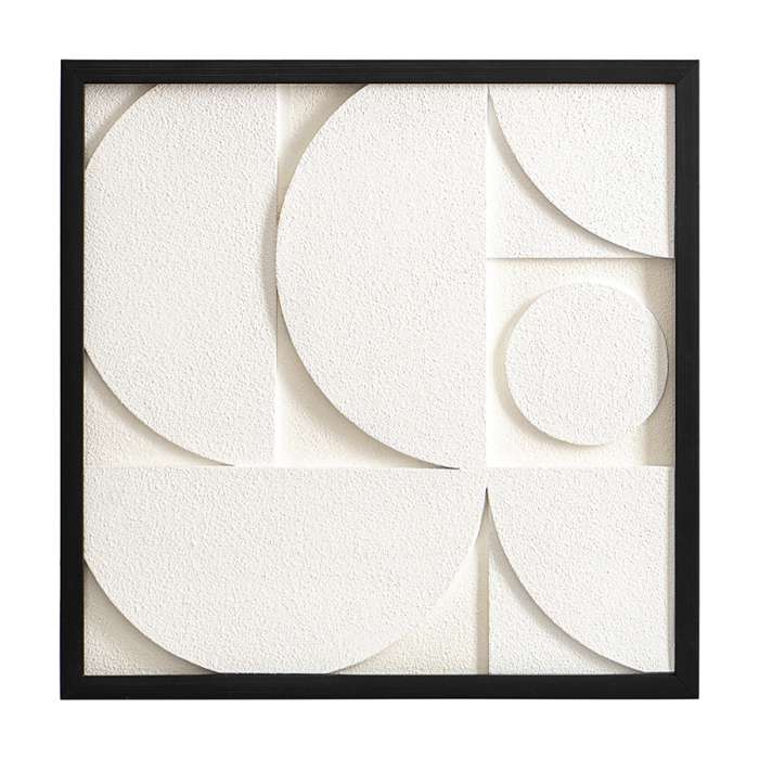 Панно декоративное с эффектом 3d minimalism, с черной рамой, 40х40 см Bergenson Bjorn BB0000606
