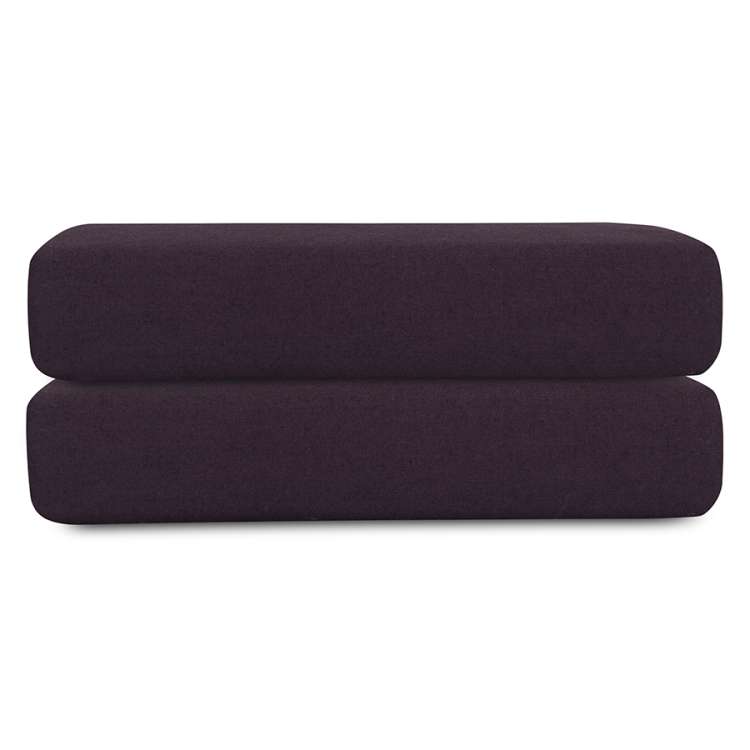 Простыня на резинке из стираного перкаля сливового цвета из коллекции essential, 200х200х30 см Tkano TK24-FS0027