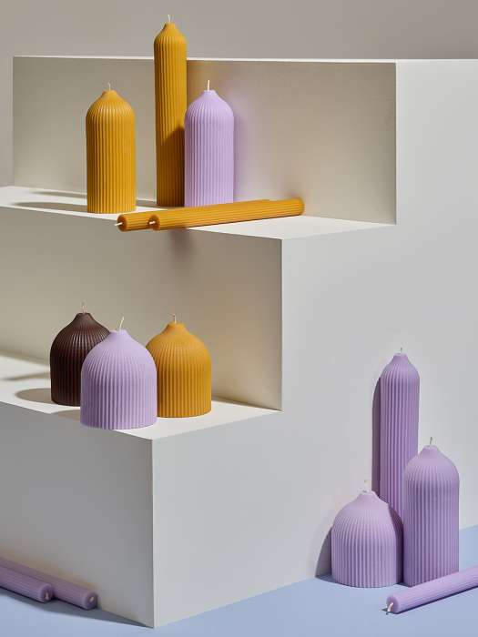 Свеча декоративная цвета карри из коллекции edge, 25,5см Tkano TK23-CND0006