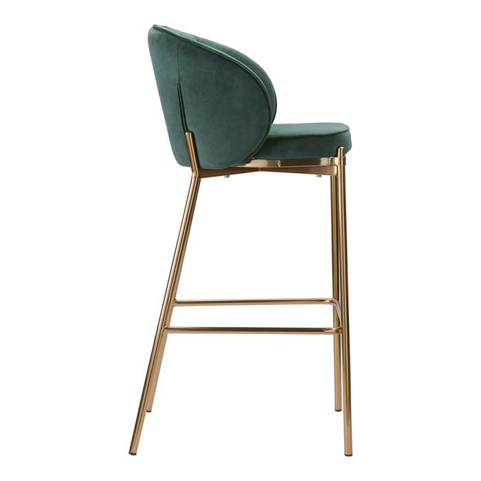 Стул барный coral, велюр, темно-зеленый Bergenson Bjorn BEBA-CO10888