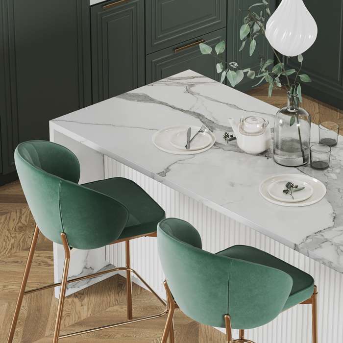 Стул барный coral, велюр, темно-зеленый Bergenson Bjorn BEBA-CO10888