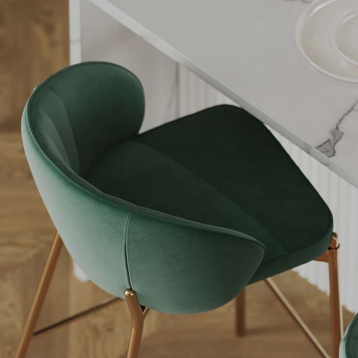 Стул барный coral, велюр, темно-зеленый Bergenson Bjorn BEBA-CO10888