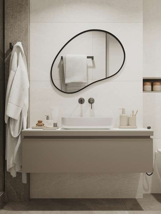 Подставка для ванных принадлежностей slim, светло-серая, большая Bergenson Bjorn Bath BB0000936