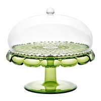 Блюдо для торта с крышкой vanity, D30 см, зеленое Guzzini 131901SAC13