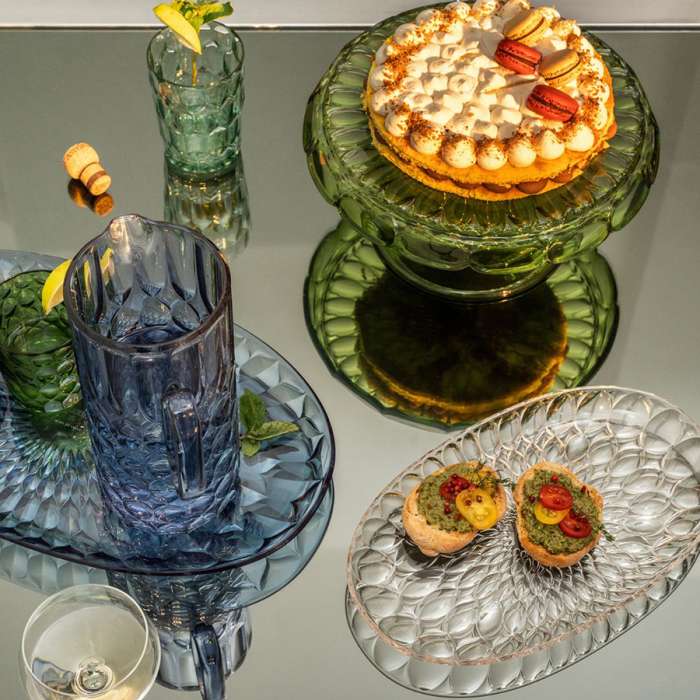 Блюдо для торта с крышкой vanity, D30 см, зеленое Guzzini 131901SAC13