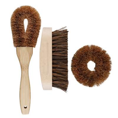 Набор из 3 экологически чистых щеток из кокосового волокна Natural Elements Kitchen Craft NEBRUSH3PC