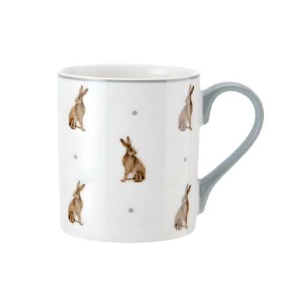 Кружка фарфоровая Hare Mikasa GREY/WHITE 280 мл Kitchen Craft MKCANHARE