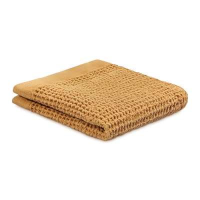 Полотенце для лица из умягченной вафли цвета охры из коллекции essential, 30x30 см Tkano TK25-FT0005