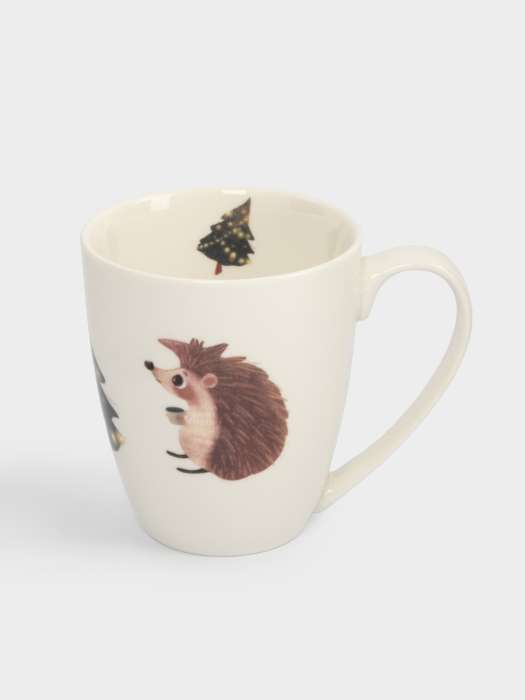 Кружка, 320 мл, фарфор N, белая, Ежик у елки, Child holiday ANNA LAFARG ANLAF-FNG1202