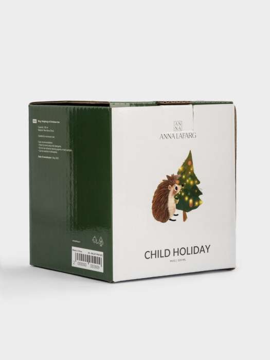 Кружка, 320 мл, фарфор N, белая, Ежик у елки, Child holiday ANNA LAFARG ANLAF-FNG1202