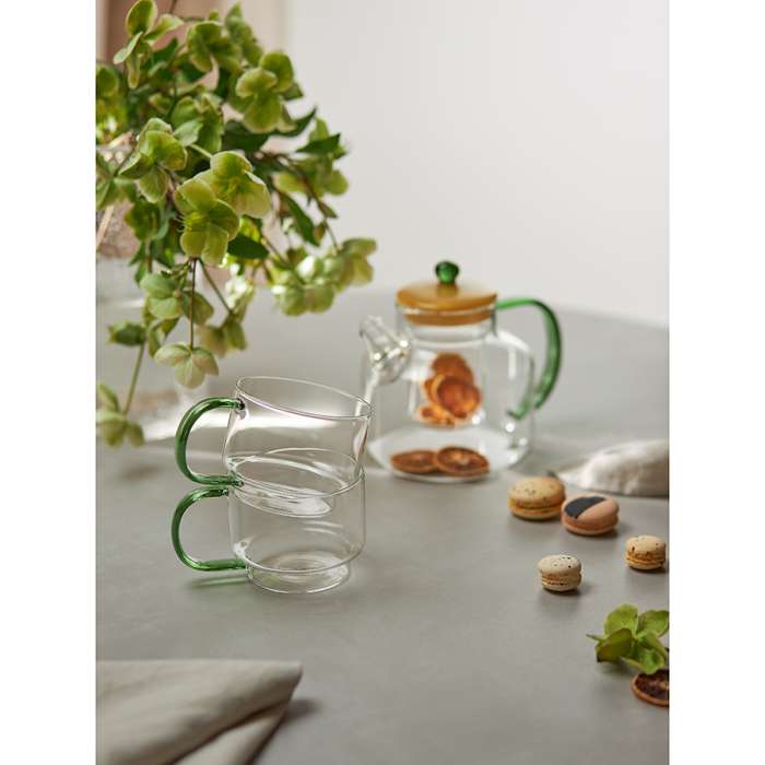 Набор кружек orb, 400 мл, прозрачные/зеленые, 2 шт. Liberty Jones LJ0000370