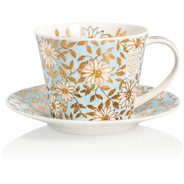 Чашка чайная с блюдцем Dunoon Аква.Айлей 350мл, фарфор