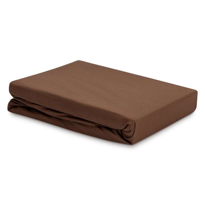 Простыня из перкаля шоколадного цвета из коллекции stripes, 240х270см Tkano TK26-SH0004