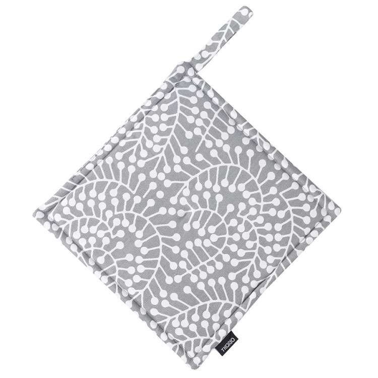 Прихватка серого цвета с принтом Спелая Смородина из коллекции scandinavian touch, 22х22 см Tkano TK22-PH0008