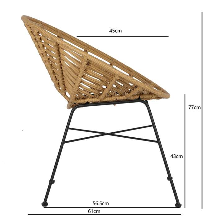 Стул vetle round, ротанг Bergenson Bjorn BB0000477